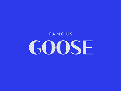 Famous Goose Wordmark Label Design famous goose label letters logo logotype minimal typography wordmark