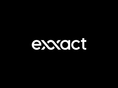 Exxact Logotype Wordmark ai design letters logo logotype marketing simple type typography wordmark