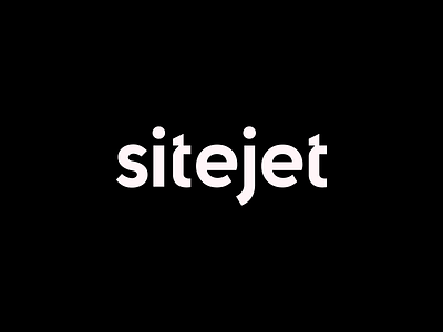 Sitejet.io Logotype Wordmark / Identity V2 clean jet logo logodesign logotype minimal modern sitebuilder sitejet type typography wordmark