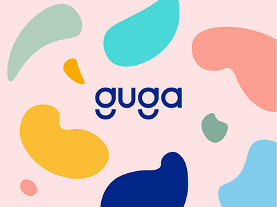 Guga - Artfully playful toys Logotype Wordmark Branding art child colors fun guga identity illustration kids logo logodesign logotype playful shapes toys wordmark