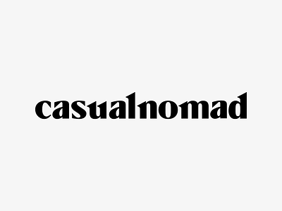 Casual Nomad Wordmark Logotype Design / Branding / Identity architecture branding casual casualnomad identity logo logodesign logotype minimal nomad nomadic wordmark