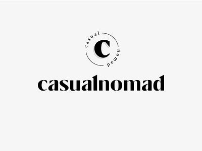 CasualNomad Identity / Logotype Wordmark / Symbol Design casual clean logo logotype minimal modern nomad sharp typography wordmark