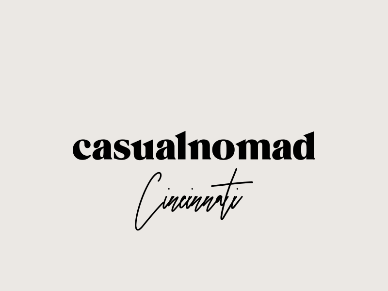 CasualNomad Locations branding casual cincinnati citys identity indianapolis livelikealocal logo louisiana nashville nomad typography wordmark