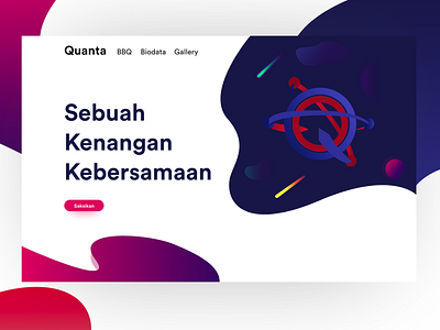 Landing Page Prototype [QUANTA] adobe xd computer science fasilkom flat gradient illustration indonesia landing page mock mockups modern photoshop prototypes sketch app ui uid ux design web website xddailychallenge