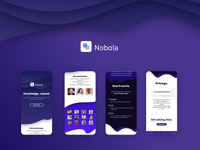 NOBOLA - Mobile site ideation design indonesia landing page mobile mobile animation mobile app design site sketch app ui ui ux ux website