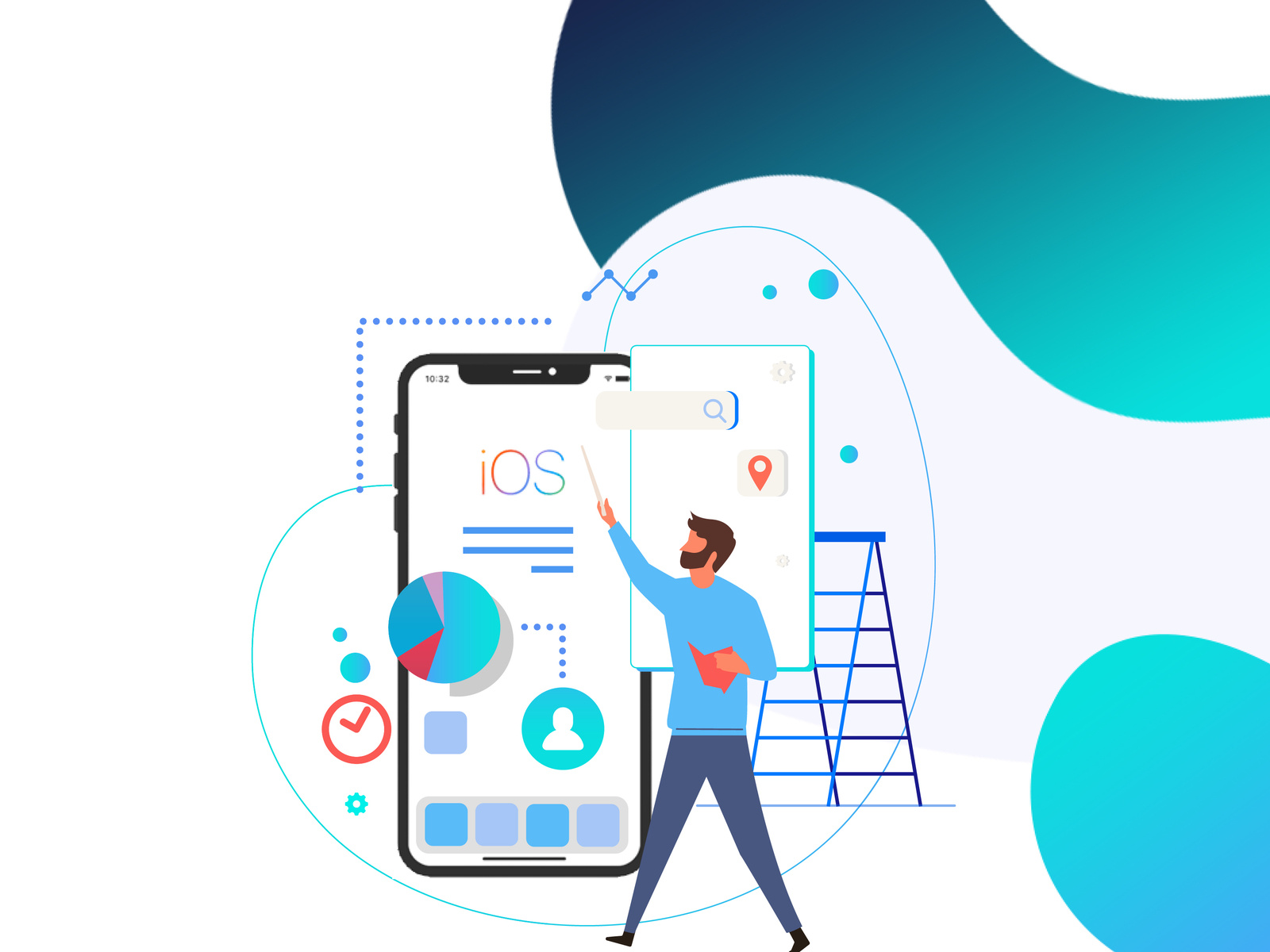 Illustration iOS Dev by Olya Gavrylko on Dribbble