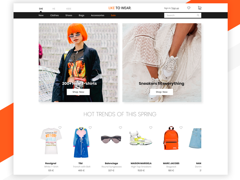 Like to Wear_online store flat online shop shop illustration ios flat design app follow me followforfollow uidesign website likeforlike like follow design web ux uiux ui