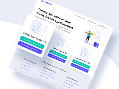 UI Download Page branding corporate corporate design corporate identity design download etat des lieux files flat illustration minimal papernest pdf télécharge télécharger ui ui design ux vector