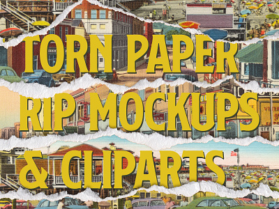 Torn Paper Isolated Cliparts and Mockups