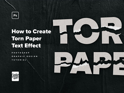 How to Create Torn Paper Text Effect in Photoshop article ection effect filter mockup paper post psd text torn tutorial veila