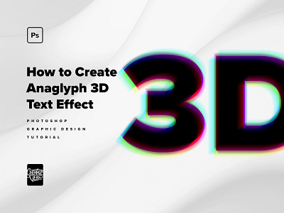How to Create Anaglyph Stereo 3D Text Effect Photoshop Tutorial