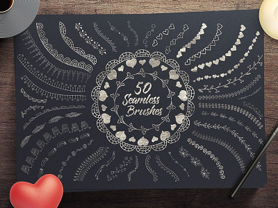 50 Pattern Brushes for Illustrator