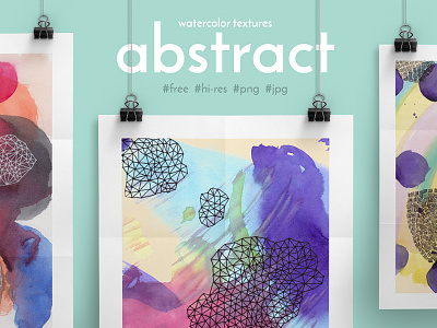 Free Abstract Watercolor Textures abstract background drawn free freebie poster textures watercolor