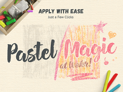 Magic Pastel Artwork brush generator hand drawn paint pastel pattern scene seamless swatch textures toolkit vector