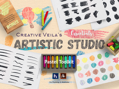 🐣 Artistic Studio: Pastel Toolkit baby generator hand drawn kids paint pastel pattern scene seamless textures toolkit vector