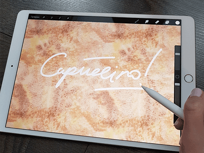Capuccino background effects ipad pro lettering procreate seamless swatch texture watercolor