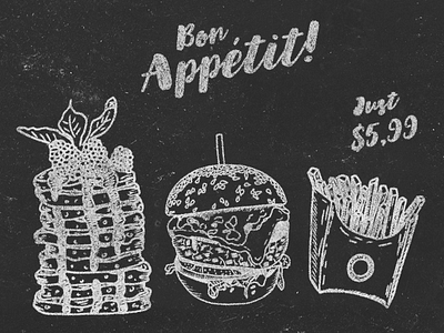 Bon Appetit! cafe delicious food free freebie graphic pack illustration meals menu restaurant vector