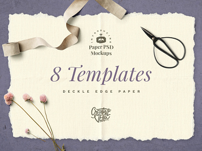 Free hand-made paper mockup set