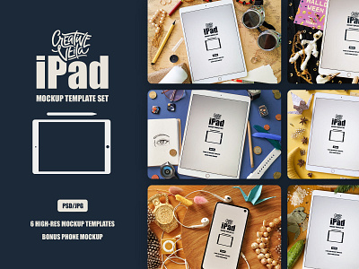 Free Ipad Mockup Template Set adventure apple creative cuisine free free psd freebie giveaway halloween ipad ipadpro kitchen mock up objects psd download psd mockup scene showcase travel veila