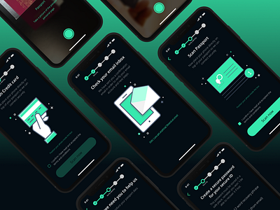 Authentick Sign-up app dark app design ios iphonex mockups security ui ui design ux uxdesign vector