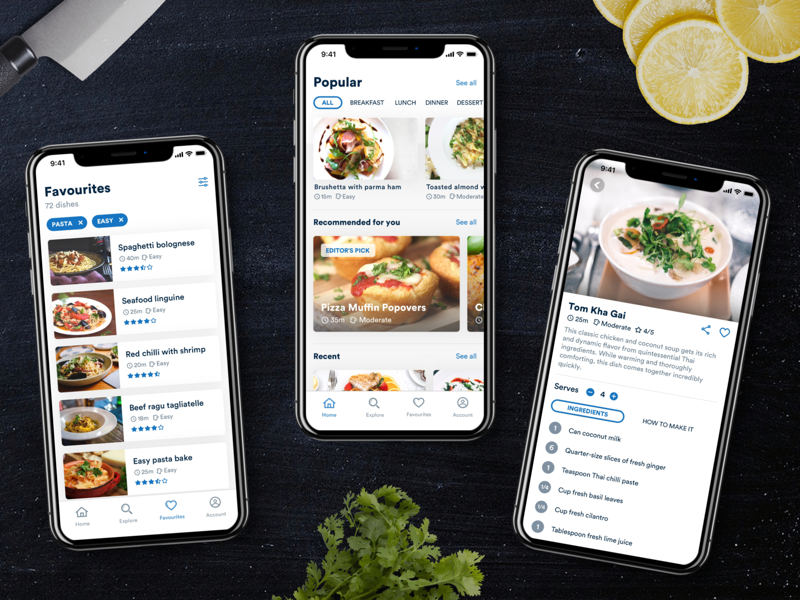 Recipe App Concept by Daniel McLaren on Dribbble