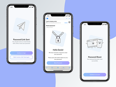 Reset Password Mobile Design app app design design gradient button illustration ios iphone x mobile design reset password ui ui design ux ux ui ux designer