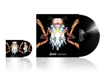 Vinyl Cover Design abstract album art cover design digital illustration insect music organic vinyl