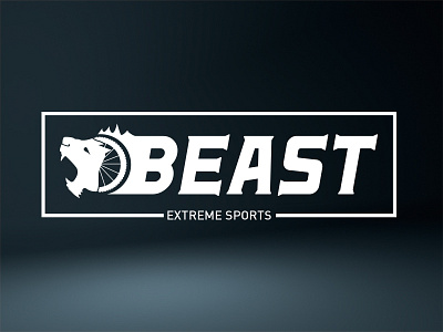 Beast Extreme Sports Logo beast bike design extreme graphic icon illustration lion logo mountain sports typography