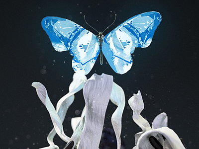 T.S.O.M Project Teaser 3 3d abstract blender blue butterfly condition design expressive human illustration moth vibrant