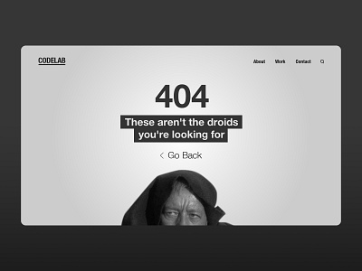 Daily UI 008 404 branding dailyui dailyui008 dailyuichallenge design digital error graphic jedi page starwars typography ui uidesign ux vector