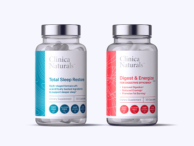 Clinica Naturals beauty branding packaging supplemets wellbeing