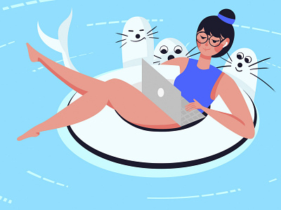 Remote illustration remote remote work