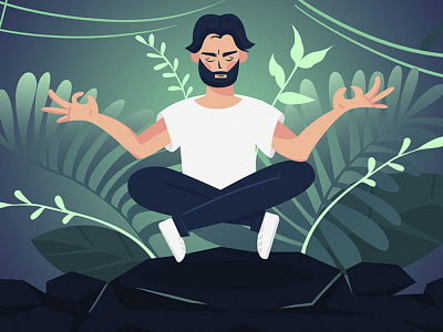 Meditation calm illustration meditation yoga