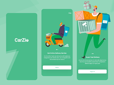 CarZio-Delivery Driver App 2020 2020 trend app clean clean app landing delivery design designer gaming graphicdesign illustration mobile app trend uidesign uiuxdesign uxdesign web websight
