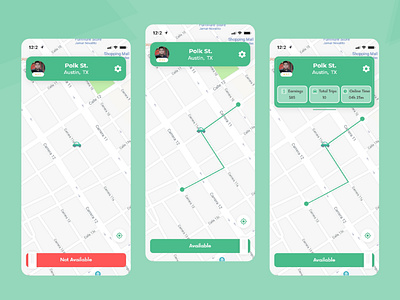 CarZio-Delivery Driver App Map 2020 2020trend 2021 car carzio clean clean app landing driverapp graphicdesign minimal realestate ui uidesign uiuxdesign ux