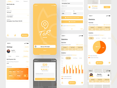 ToR-Driver App Concept 2021 2022 appdesign branding clean clean app landing design driverapp ui uidesign uiuxdesign