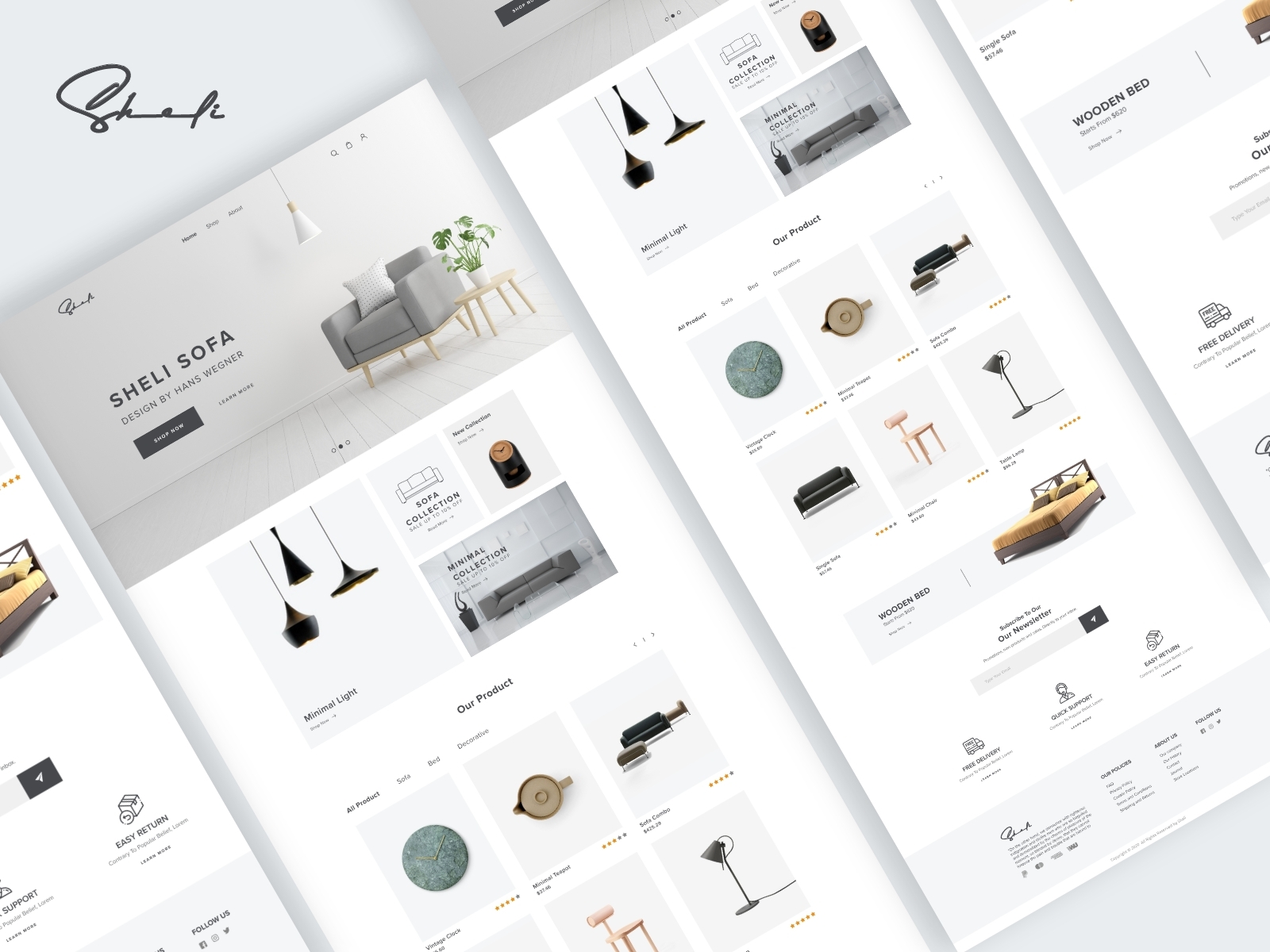Sheli Furniture E Commerce Website Template Design By Sarif