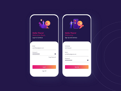 BitEx-Log In & Sign Up Screen android appscreen bitcoin clean cryptocurrency design illustration ios login logotype love mobile signup ui uidesign uiuxdesign