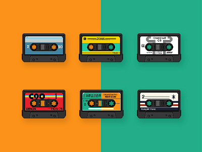 What was your first cassette? ui 像素 图标 复古 插图 设计