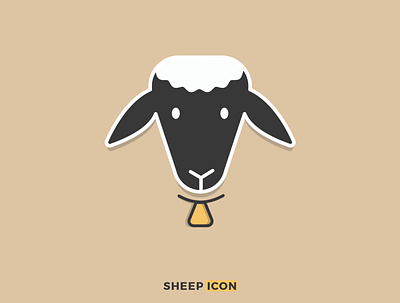 Sheep Icon branding design icon illustration illustrator logo logo branding logos graphics logos outline icons vector