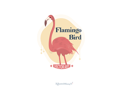 Vector art Flamingo Bird branding design icon illustration illustrator logo minimal outline icons outline illustration vector