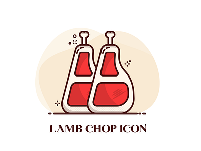 Lamb chop icon animation app app branding design flat icon illustration illustrator logo logos outline icon ui ux vector web