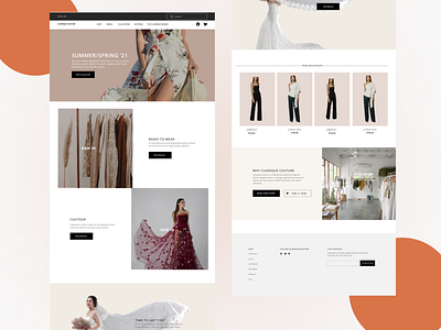 Fashion Ecommerce Website design ecommerce experience design fashion landing page product listing shopify theme ui ux web web app website