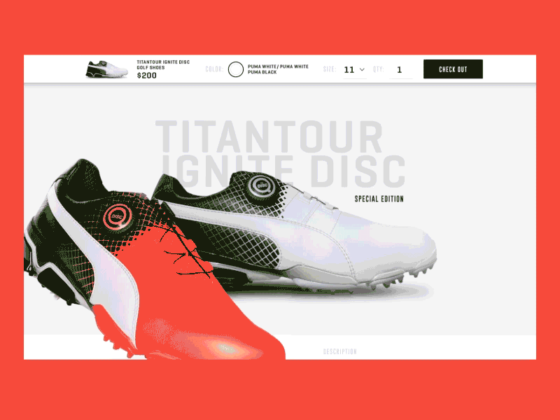 Puma Landing Page build your own page design golf design golf web design interactive website puma landing page puma web design shoe design