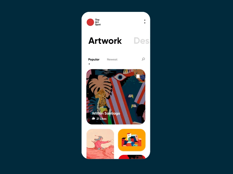 MINDBODY - Skill share (3D Flipping Cards) 3d cards app app design art app artwork design illustration illustrations interaction interactive design skill share skillshare