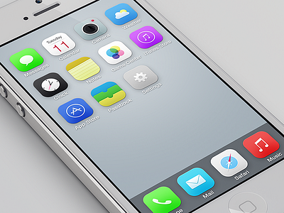 My iOS7 redesign apple design flat ios7 iphone