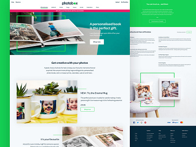 Photobox - Home Page branding design ui web webdesign