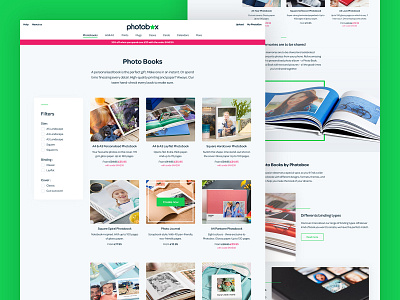 Photobox - Products range branding design interface web webdesign