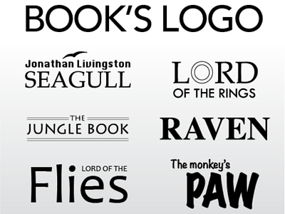 Book's logo book books design logo typography