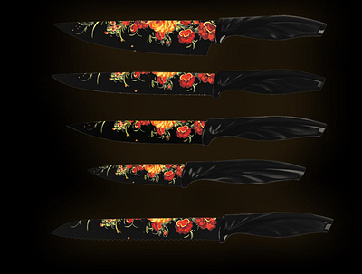 Knifes "Russian Tradishion" design knifes print style